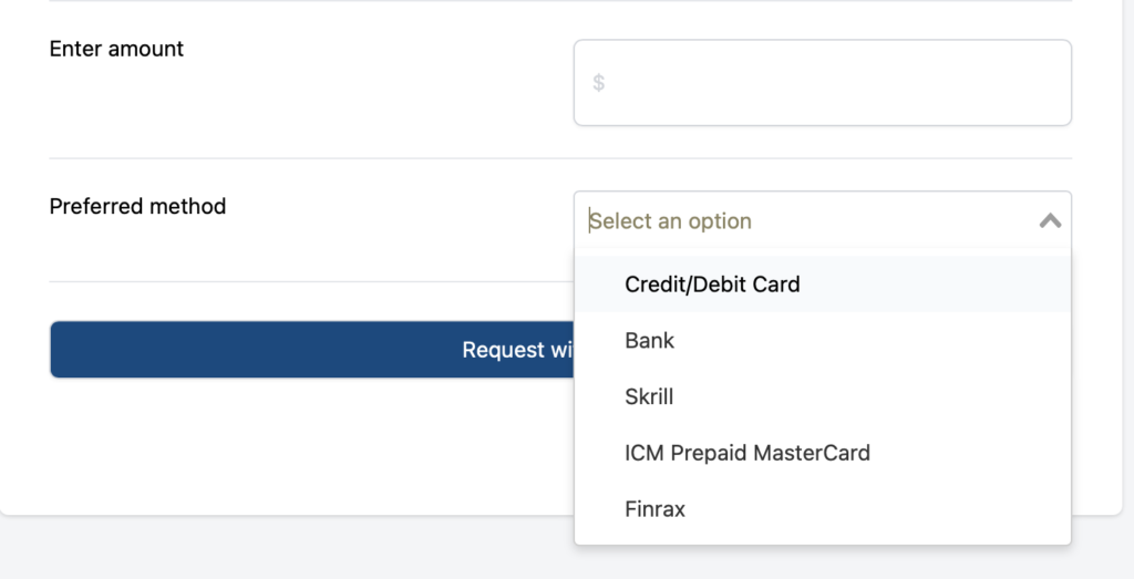 icm withdrawal options